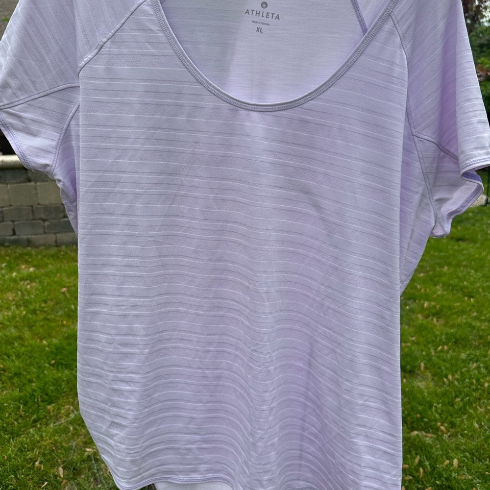 Athleta Purple Relaxed Ribbed T-Shirt